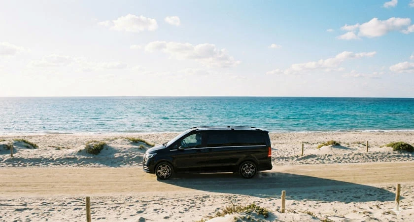 Transfert Aéroport de Cagliari, service de taxi privé con chauffeur.